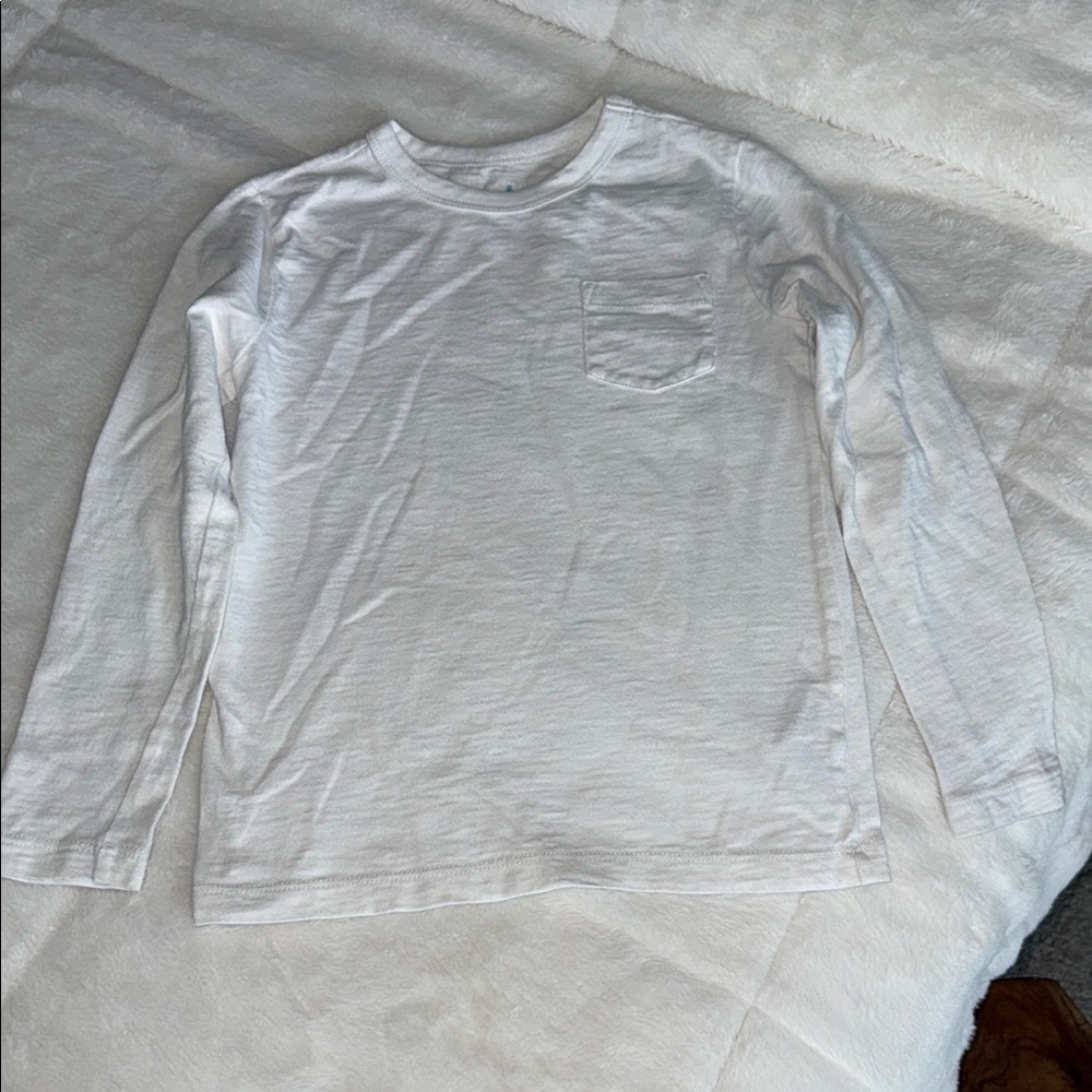 J. Crew White Long Sleeve Tee Casual Cotton